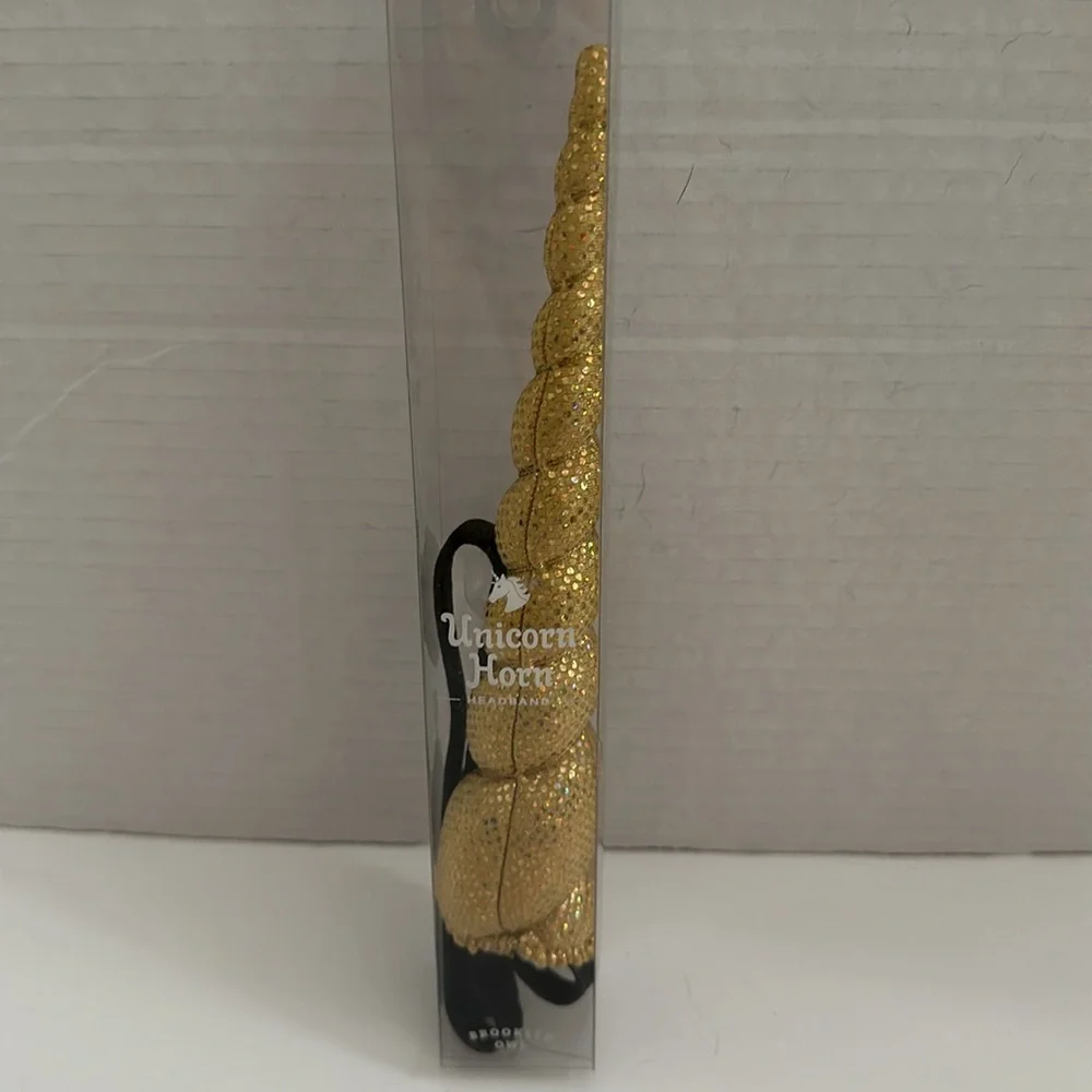 Unicorn Horn Headband - Brooklyn Owl - Gold Shiny Giant Size‎